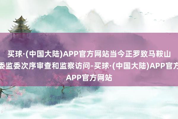 买球·(中国大陆)APP官方网站当今正罗致马鞍山市纪委监委次序审查和监察访问-买球·(中国大陆)APP官方网站